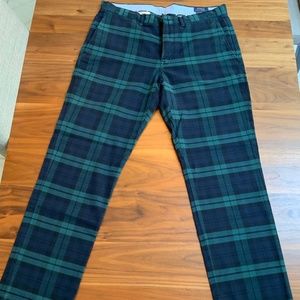 Polo Ralph Lauren Black Watch Tartan Plaid Chinos 34x32 Stretch Straight Fit